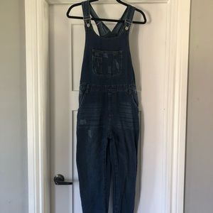Maternity Jean Overalls - Size 8 - Blue Denim